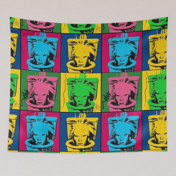 Item preview, Andy Warhol Skibidi Toilet Pop Art designed and sold by simdragonart.