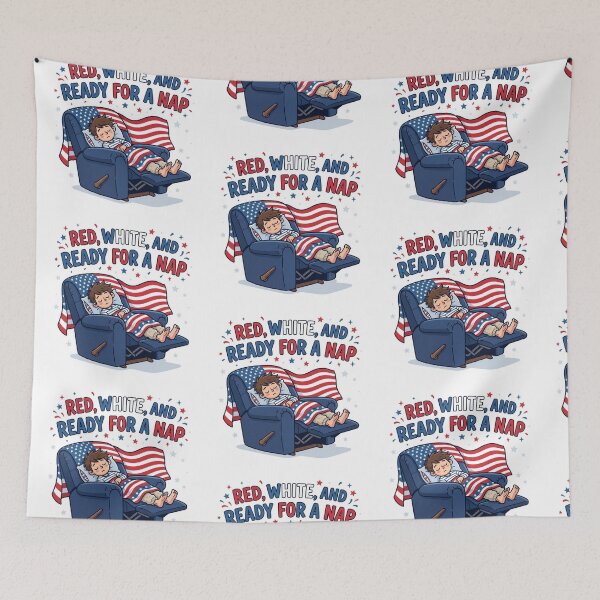 Item preview, Red, White, and Ready for a Nap designed and sold by 1st Choice Design.