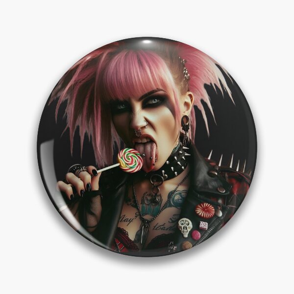 Item preview, Punk Girl Licking Swirl Lollipop designed and sold by Voodoo Store Paranormal Collections.