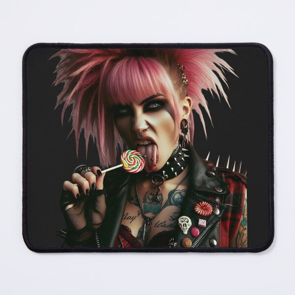 Item preview, Punk Girl Licking Swirl Lollipop designed and sold by Voodoo Store Paranormal Collections.