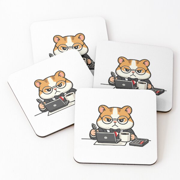 Item preview, Cute Hamster Accountant Meme Sticker - Funny Work From Home Art designed and sold by MIROUZ2000.