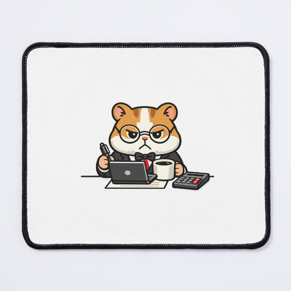 Item preview, Cute Hamster Accountant Meme Sticker - Funny Work From Home Art designed and sold by MIROUZ2000.