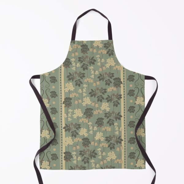 Item preview, Copy of Vintage Floral Scrollwork Stripe in Muted Sage Green designed and sold by somecallmebeth.