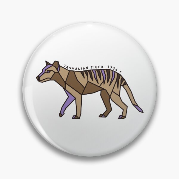 Item preview, Geometric Tasmanian Tiger - Amethyst Purple Accent designed and sold by AnimalsKnowAll.