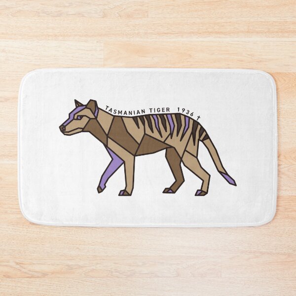 Item preview, Geometric Tasmanian Tiger - Amethyst Purple Accent designed and sold by AnimalsKnowAll.