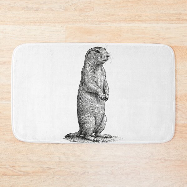 Item preview, Realistic high detail black and white prairie dog designed and sold by Minimalisticaly.