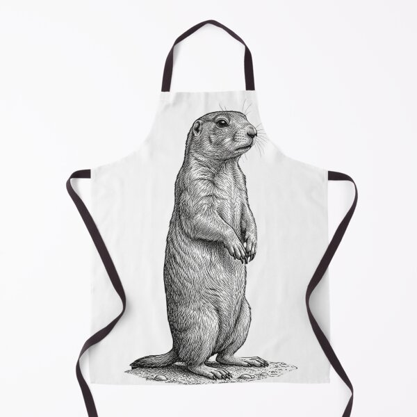 Item preview, Realistic high detail black and white prairie dog designed and sold by Minimalisticaly.