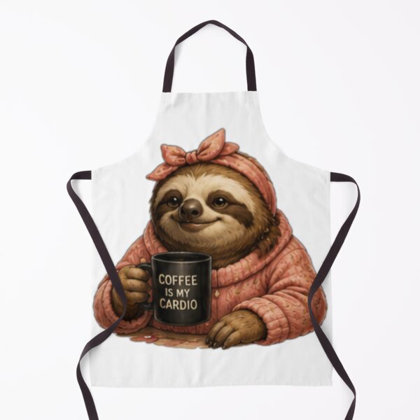 Item preview, Coffee Is My Cardio Sloth designed and sold by DailyDoodlesBySumbul.