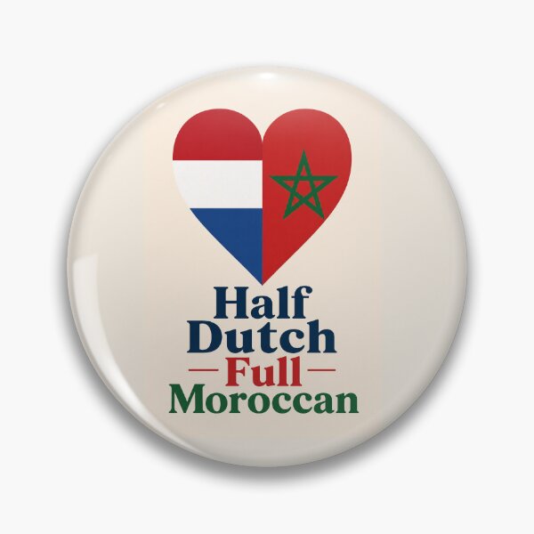 Item preview,  Half Dutch Full Moroccan Morocco Diaspora Pride Flag Football designed and sold by BledThreads.