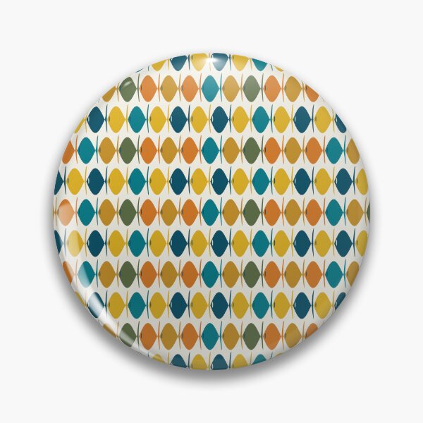Item preview, Mid Century Modern Multicolor Retro Fish Pattern designed and sold by kierkegaard.
