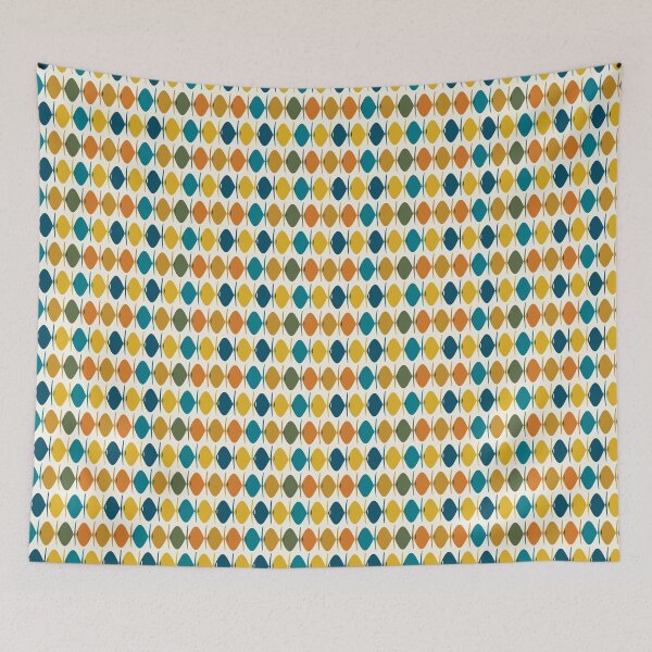 Item preview, Mid Century Modern Multicolor Retro Fish Pattern designed and sold by kierkegaard.