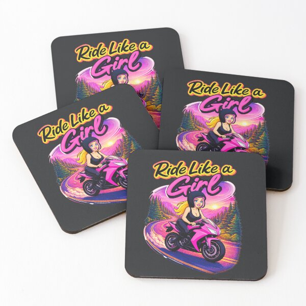 Item preview, Ride Like a Girl – Pink Sport Bike Sunset Aesthetic designed and sold by Aimetoi.