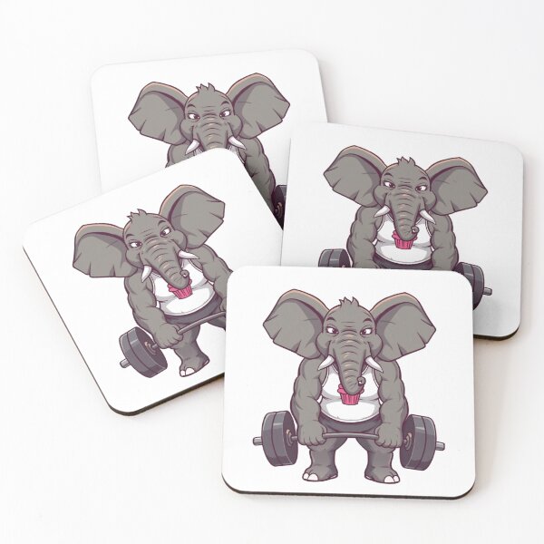 Item preview, Gym Elephant Deadlifts designed and sold by Sailing Llamas.