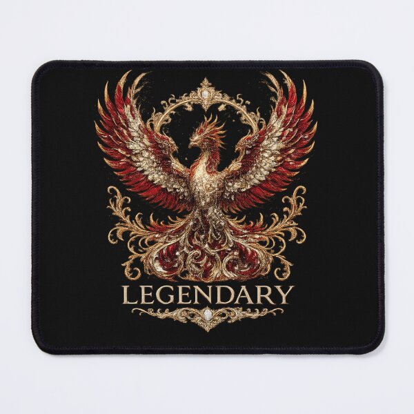 Item preview, LEGENDARY Phoenix – Luxury Renaissance Gold Firebird Emblem Art Print designed and sold by Emoji Emblems.