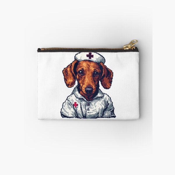 Item preview, Dachshund Nurse - Cute Doxie Medical Pixel Art designed and sold by thepixelcloset.