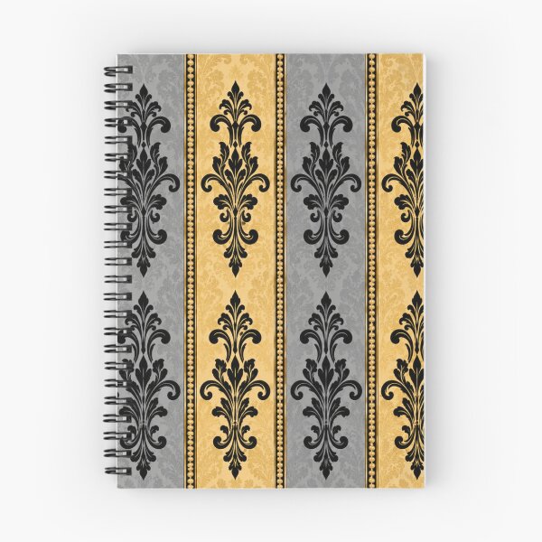 Item preview, Black, Gray & Gold Striped Damask designed and sold by DesignsByPrnces.