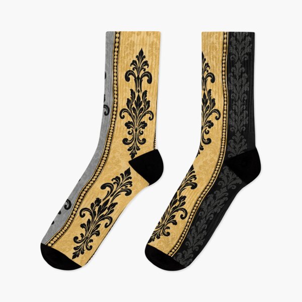 Item preview, Black, Gray & Gold Striped Damask designed and sold by DesignsByPrnces.