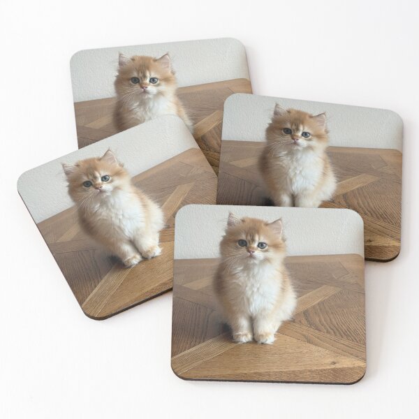 Item preview, Cute Fluffy Ginger Kitten Sitting On Wooden Floor designed and sold by oxananemyrovska.