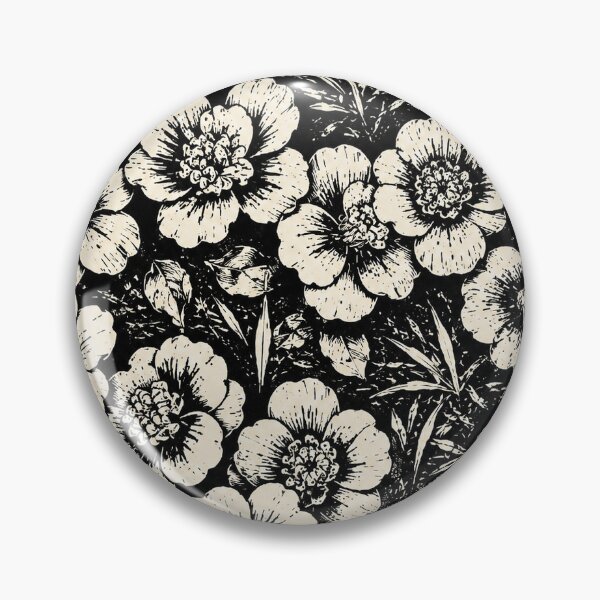Item preview, Heart-Shaped Camellias | Botanical Linocut Flower Sticker & Postcard designed and sold by Linoluca.
