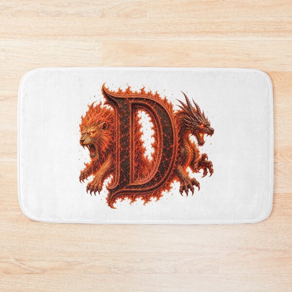 Item preview, Emberborn Zodiac Dragon-Leo Letter D designed and sold by BlissBlvdShop.