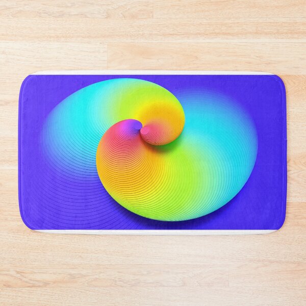 Item preview, 3D Rainbow Spiral – Double Vortex Gradient Color Abstract Parametric Digital Art designed and sold by Keltoi-art.