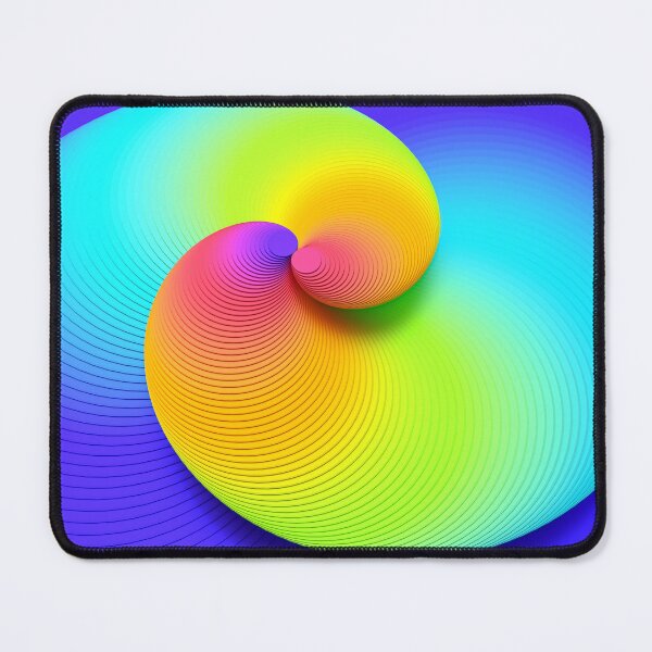 Item preview, 3D Rainbow Spiral – Double Vortex Gradient Color Abstract Parametric Digital Art designed and sold by Keltoi-art.