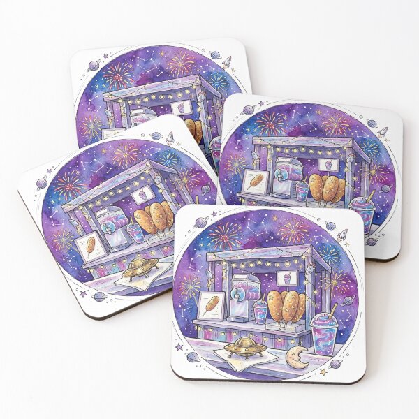 Item preview, Cosmic Carnival Food Stand | Galaxy Slushies & Celestial Corn Dogs | Cute Space Festival Art designed and sold by Cosmic Doodle Co..