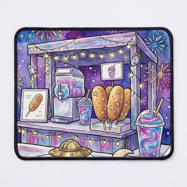 Item preview, Cosmic Carnival Food Stand | Galaxy Slushies & Celestial Corn Dogs | Cute Space Festival Art designed and sold by Cosmic Doodle Co..