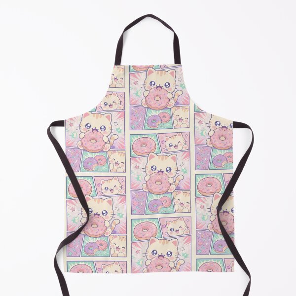 Item preview, Kawaii Kitten Donut Comic Panels designed and sold by Gift Phrase Studio.