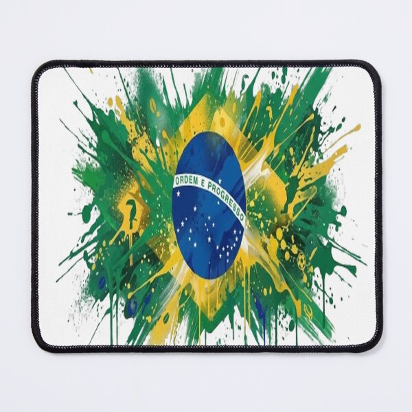 Item preview, Abstract Graffiti Explosion of Brazil Flag Colors designed and sold by GraffiCity.