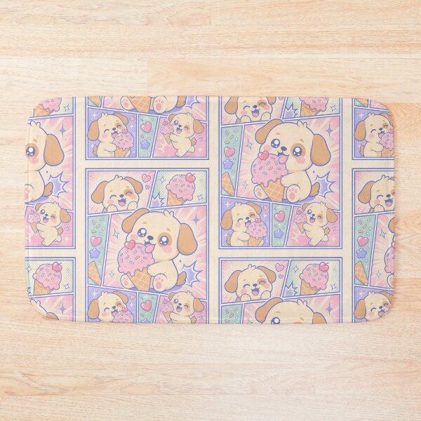 Item preview, Kawaii Puppy Ice Cream Comic Panels designed and sold by Magmashup.