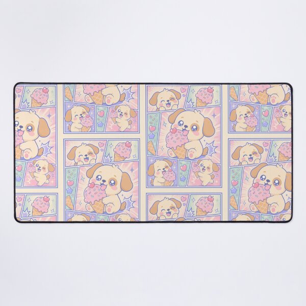 Item preview, Kawaii Puppy Ice Cream Comic Panels designed and sold by Gift Phrase Studio.