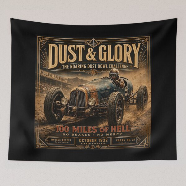 Item preview, Dust & Glory Vintage Racing Poster 1932 designed and sold by thirtyonestars.