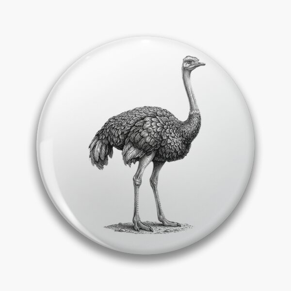 Item preview, Realistic high detail black and white ostrich designed and sold by Minimalisticaly.