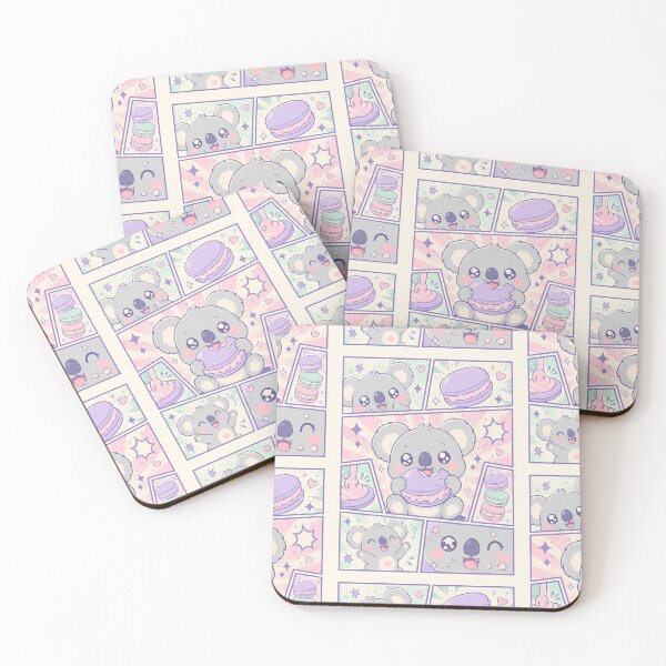 Item preview, Kawaii Koala Macaron Comic Panels designed and sold by Magmashup.