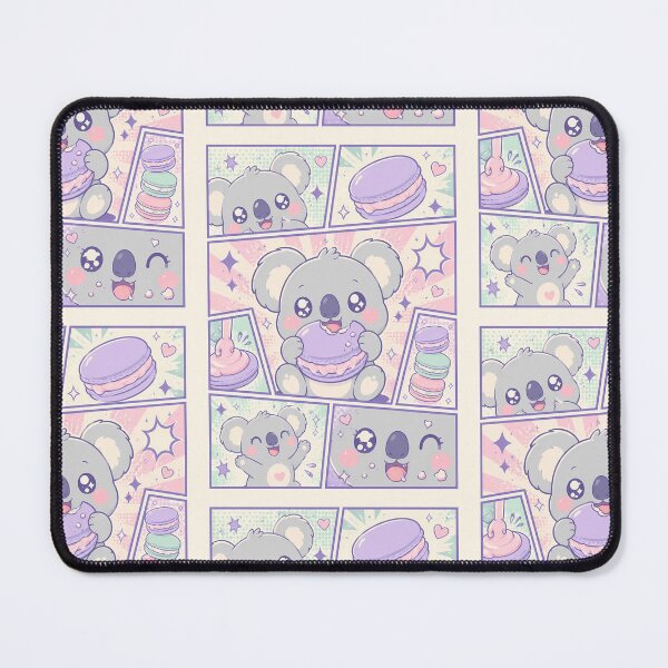 Item preview, Kawaii Koala Macaron Comic Panels designed and sold by Gift Phrase Studio.