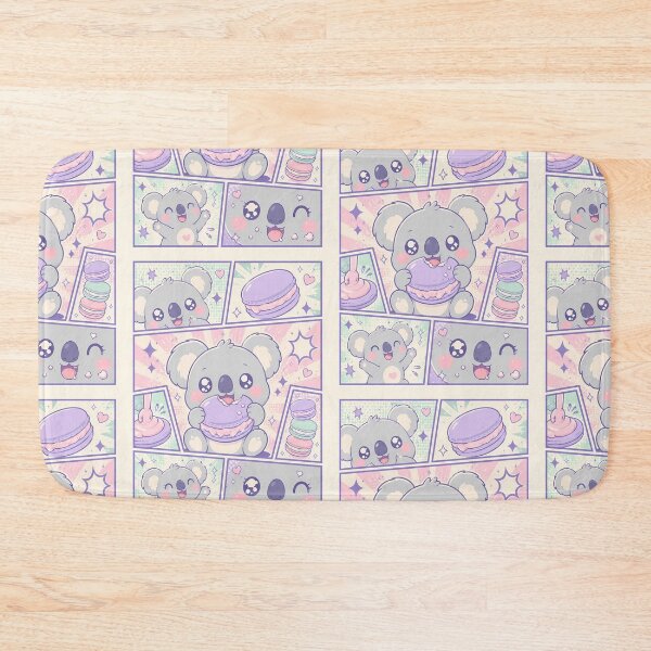 Item preview, Kawaii Koala Macaron Comic Panels designed and sold by Gift Phrase Studio.
