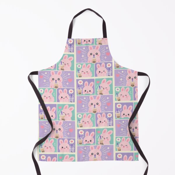 Item preview, Kawaii Bunny Bubble Tea Comic Panels designed and sold by Gift Phrase Studio.