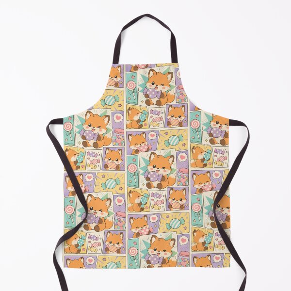 Item preview, Kawaii Fox Candy Comic Panels designed and sold by Gift Phrase Studio.
