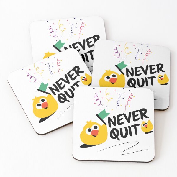 Item preview, Never Quit Motivational SVG | Cute Chick Inspiration Clipart | Positive Quote Design designed and sold by Emianartstudio.