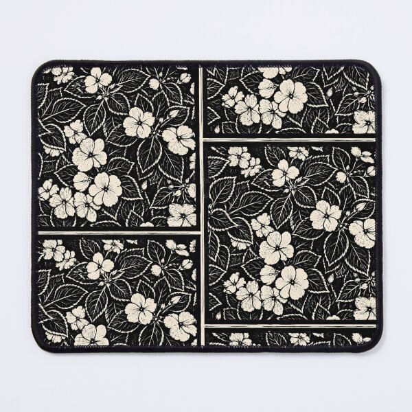 Item preview, Tiny Wildflowers Among Leaves | Botanical Linocut Sticker & Postcard designed and sold by Linoluca.
