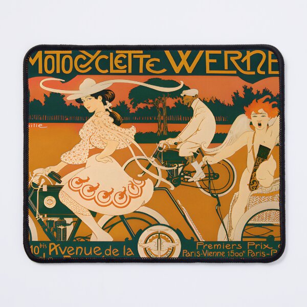 Item preview, Vintage Art Nouveau Cycling Illustration | Belle Époque French Poster Artwork | Antique Bicycle Art | Elegant Retro Design designed and sold by EmiliaBassano.