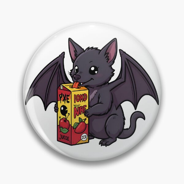Item preview, Cute Kawaii Baby Bat Drinking Juice Box Art designed and sold by KCasual.