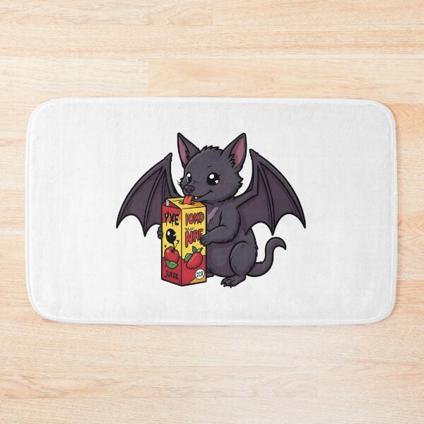 Item preview, Cute Kawaii Baby Bat Drinking Juice Box Art designed and sold by KCasual.