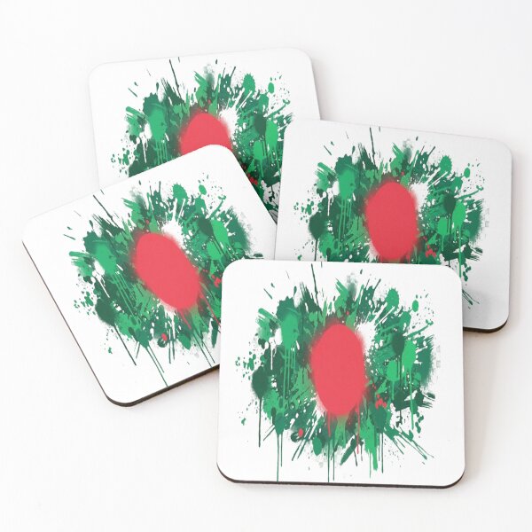 Item preview, Abstract Graffiti Explosion of Bangladesh Flag Colors designed and sold by ROVVI.