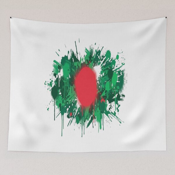 Item preview, Abstract Graffiti Explosion of Bangladesh Flag Colors designed and sold by GraffiCity.