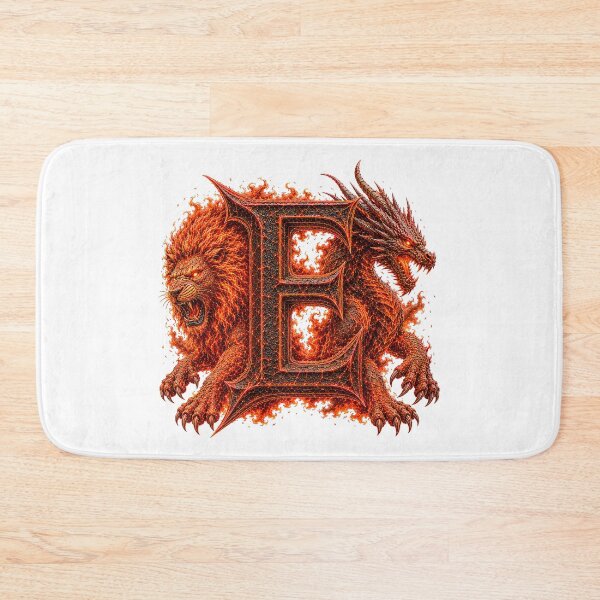 Item preview, Emberborn Zodiac Dragon-Leo Letter E designed and sold by BlissBlvdShop.