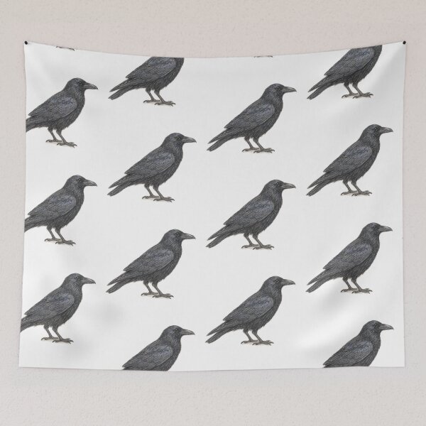 Item preview, Common raven – animal illustration designed and sold by JOANNASKAH.