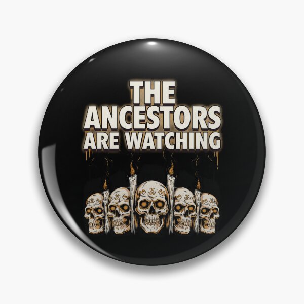 Item preview, The Ancestors Are Watching, Skull Tribal Occult Vintage Horror designed and sold by CryptReel.
