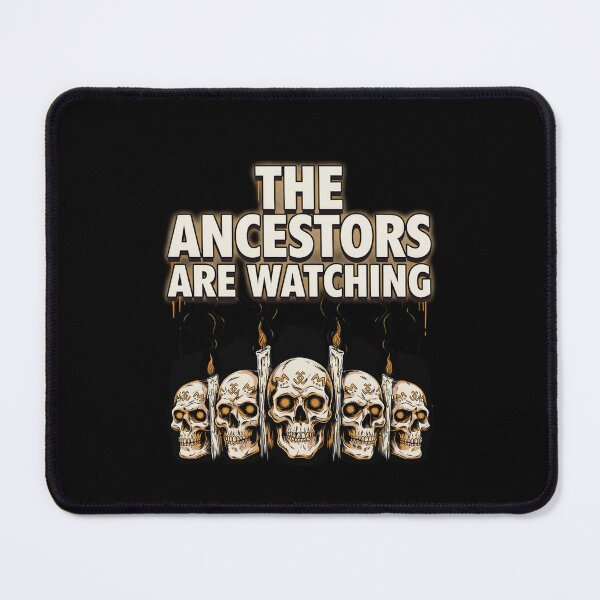 Item preview, The Ancestors Are Watching, Skull Tribal Occult Vintage Horror designed and sold by CryptReel.